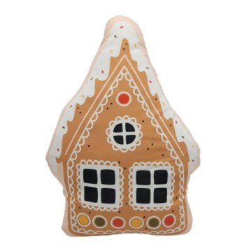 Christmas Sweet Gingerbread House Decorative Pillow, Velvet