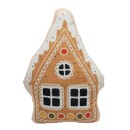 Christmas Sweet Gingerbread House Decorative Pillow, Velvet