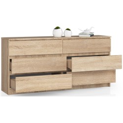KOMODA K160 6SZ CLP DĄB SONOMA