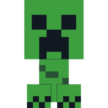 Minecraft Creeper shaped cushion, decorative pillow 27x40 cm Velour