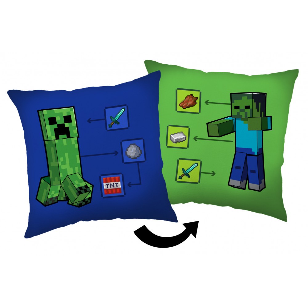 Minecraft How to Creeper decorative pillow 40*40 cm