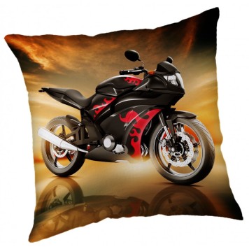 Motorbike decorative pillow 40x40 cm