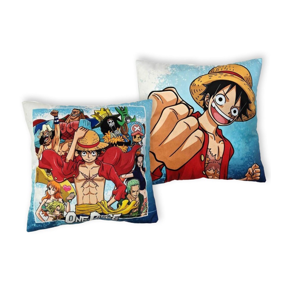 One Piece Adventure pillow, decorative cushion 40x40 cm Velour