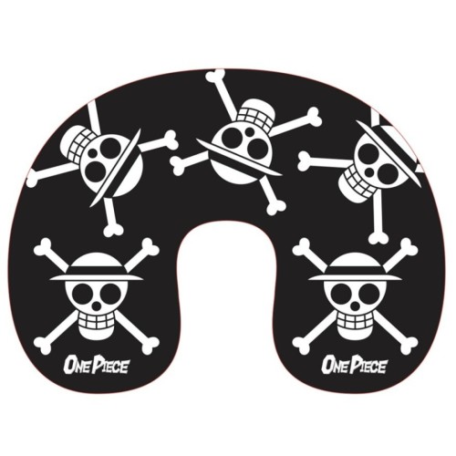 One Piece Black Skull travel pillow, neck pillow