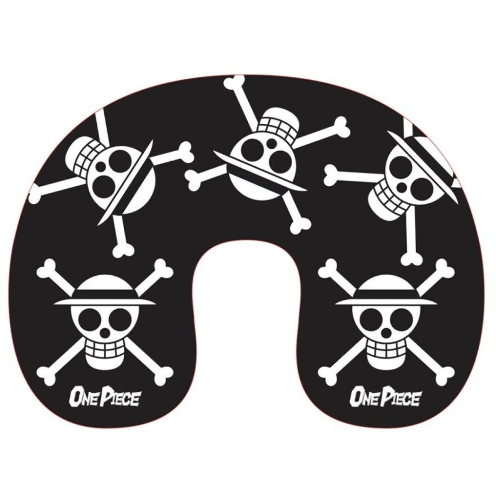 One Piece Black Skull travel pillow, neck pillow