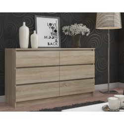 KOMODA K160 6SZ CLP DĄB SONOMA