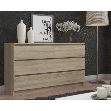 KOMODA K160 6SZ CLP DĄB SONOMA