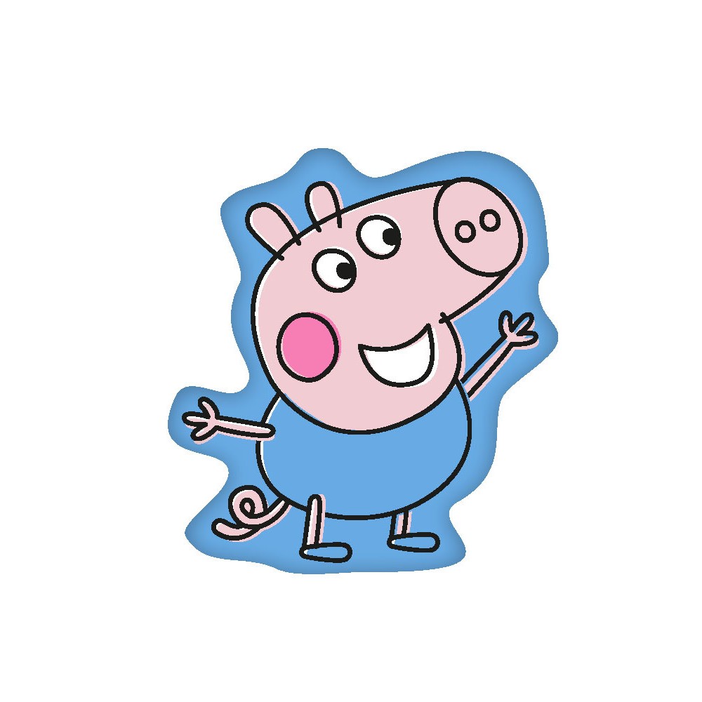 Peppa Pig Blue shaped pillow, decorative pillow 33x27 cm