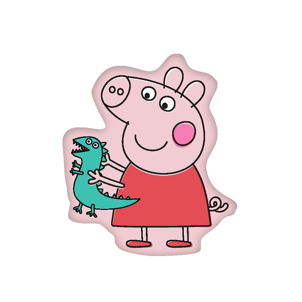 Peppa Pig shaped decorative pillow 36x30 cm