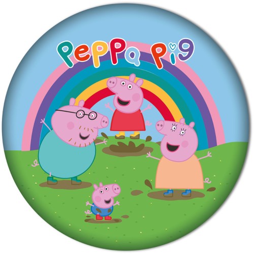 Peppa Pig Rainbow Shaped Cushion, Decorative Pillow 40 cm Velvet