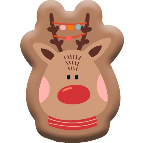 Christmas Brown Reindeer decorative pillow 40x27 cm Velour