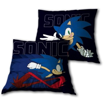 Sonic the Hedgehog pillow, decorative cushion 40x40 cm Velour