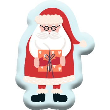 Christmas Gift Santa Claus decorative pillow, 40x28 cm Velour