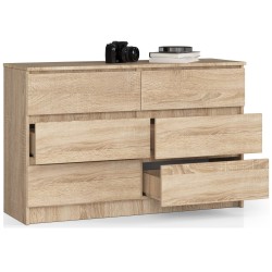 KOMODA K120 6SZ CLP DĄB SONOMA