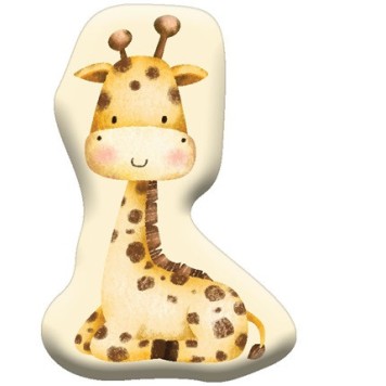 Giraffe Yellow decorative pillow 40x27 cm Velvet