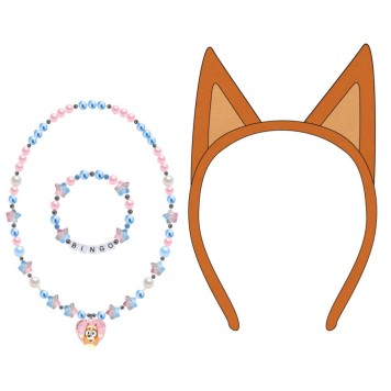 Bluey Bingo jewelry and headband set