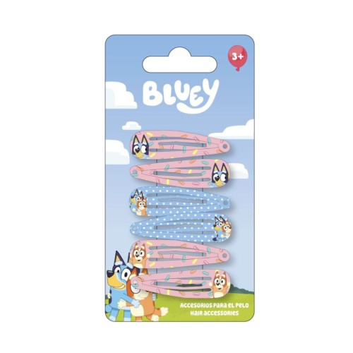 Bluey Heart hair clip set, 6 pcs