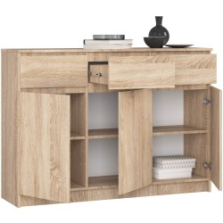 KOMODA K140 3D 3SZ CLP PK DĄB SONOMA