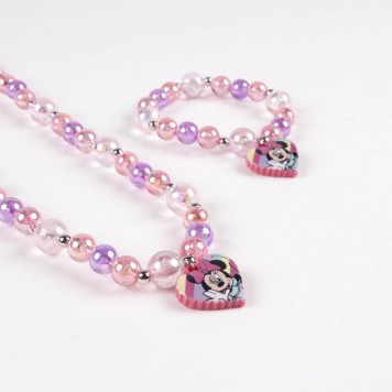 Disney Minnie  Bubble beaded necklace and bracelet set