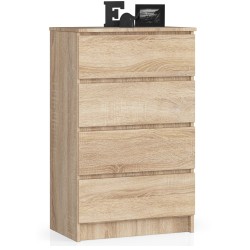KOMODA K 60 cm 4 SZUFLADY DĄB SONOMA