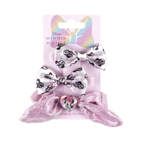 Disney Minnie  3-piece hair elastic and clip set