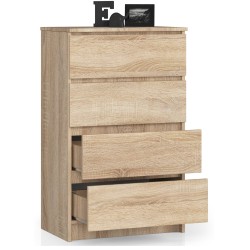 KOMODA K 60 cm 4 SZUFLADY DĄB SONOMA