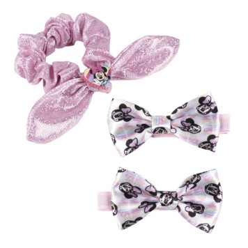 Disney Minnie  3-piece hair elastic and clip set