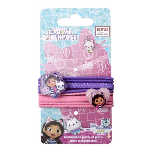Gabby's Dollhouse Adventures hair elastic set 8 pcs