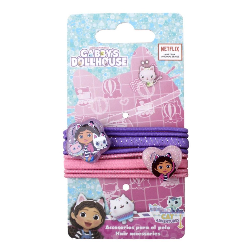 Gabby's Dollhouse Adventures hair elastic set 8 pcs