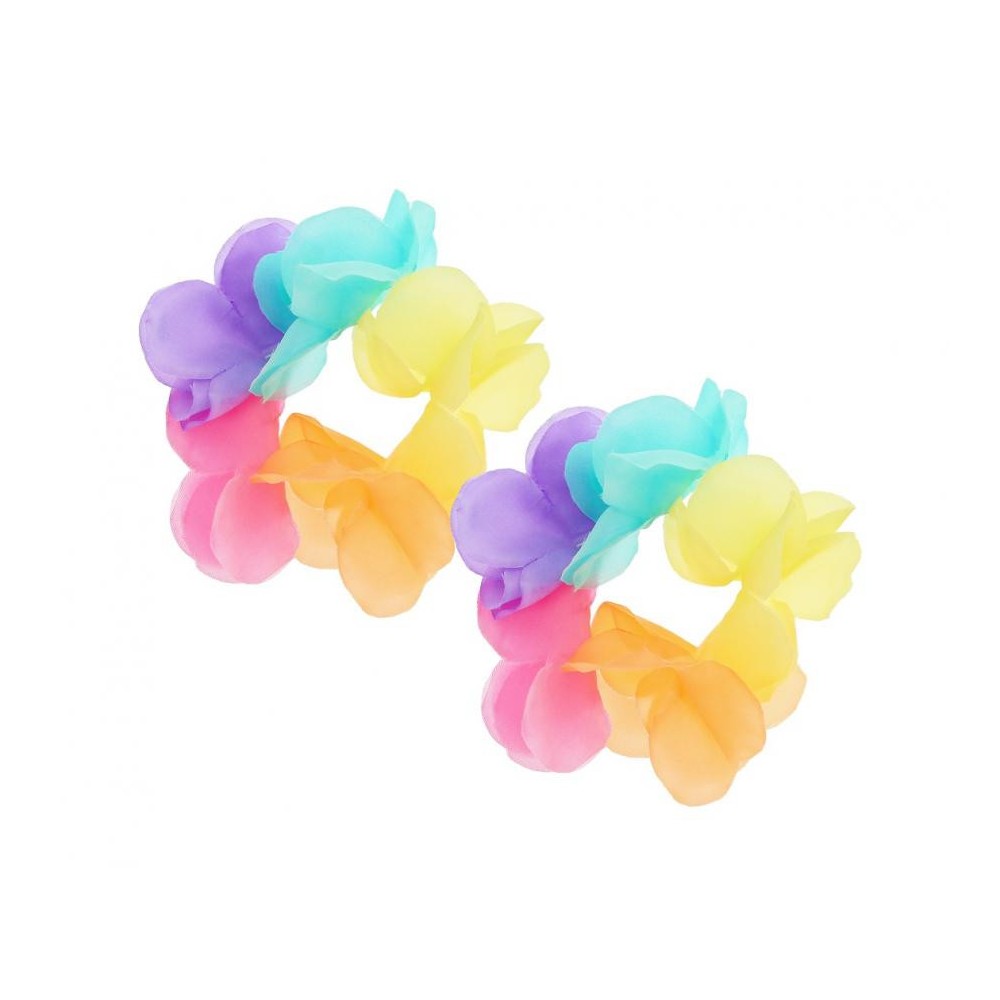 Party Hawaiian Pastel Colorful Bracelet Set 2 pcs