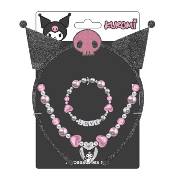 Hello Kitty Kuromi jewelry and headband set