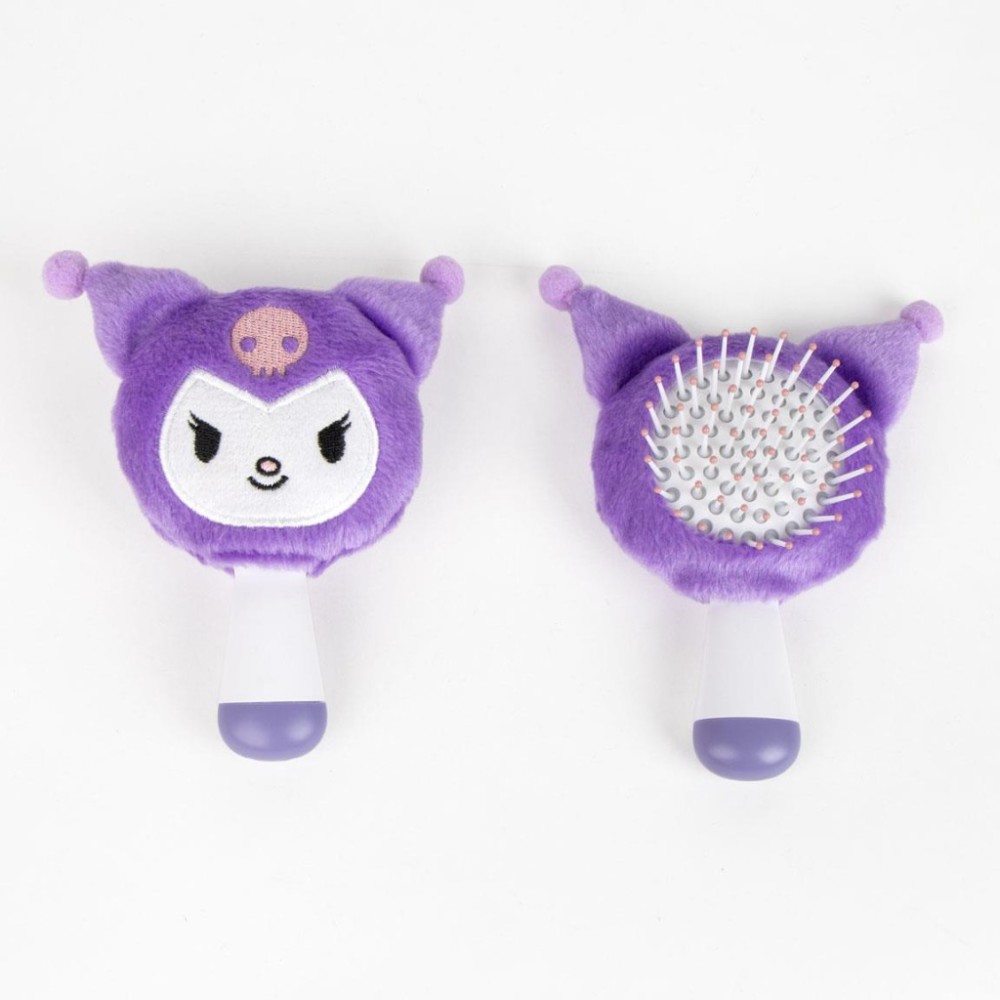 Hello Kitty Kuromi mini plush hairbrush 13 cm