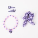 Hello Kitty Kuromi necklace and hair accessory set