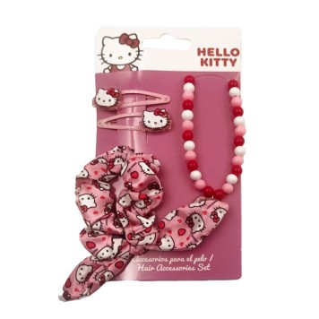 Hello Kitty Pink necklace and hair accessory set