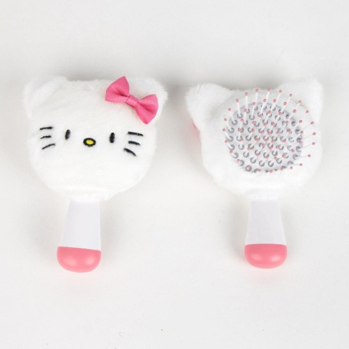 Hello Kitty White mini plush hairbrush 13 cm