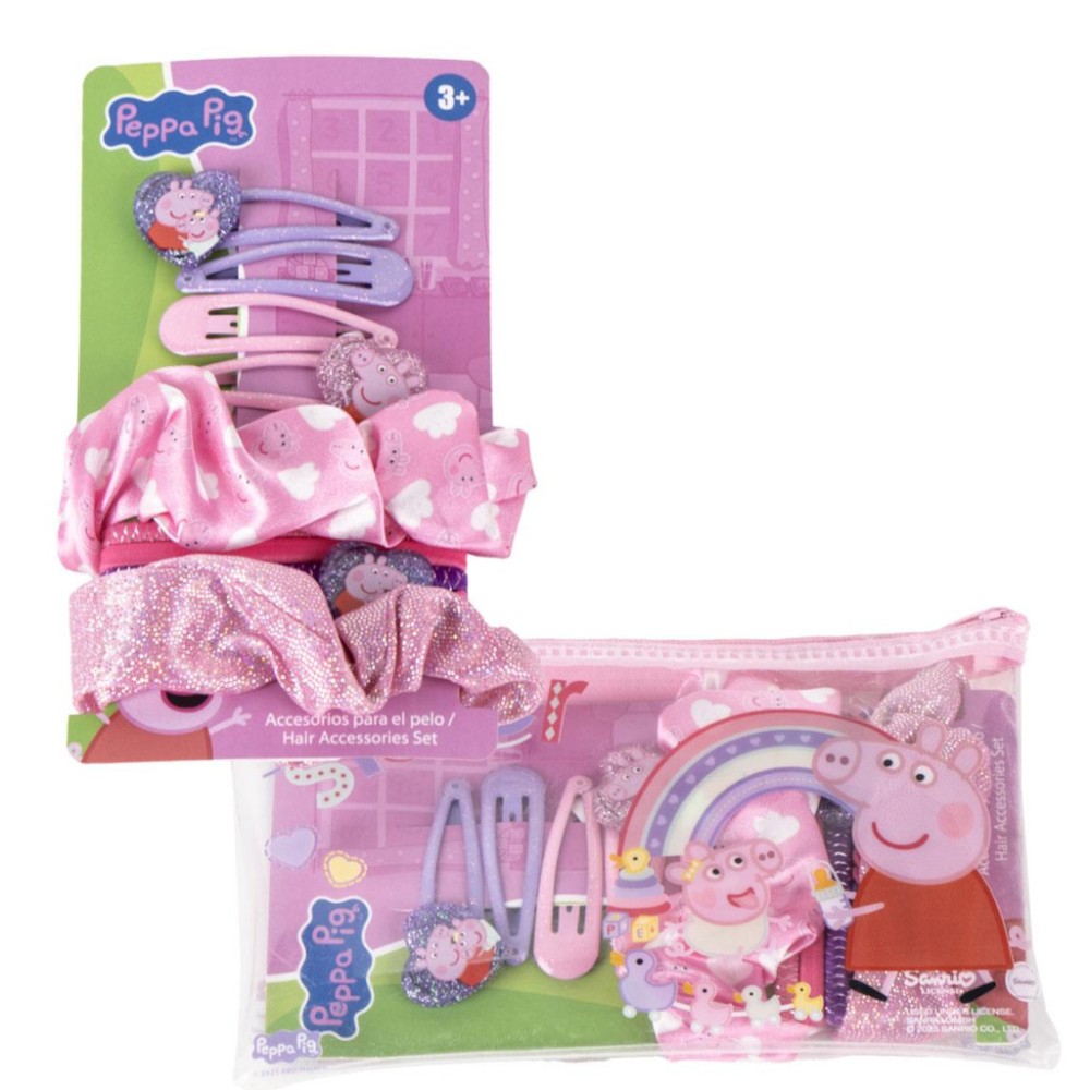 Peppa Pig Rainbow hair clip, hair band set
