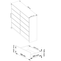 KOMODA K140 10SZ CLP BIAŁY