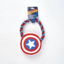 Avengers squeaky plush and rope dog toy