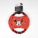 Disney Minnie  squeaky frisbee and rope dog toy