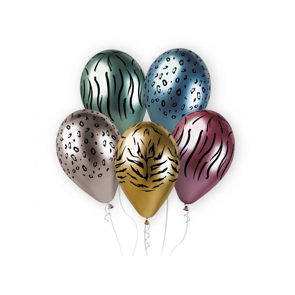 Animals African Animals Shiny, balloon, 5 pcs 13 inches (33 cm)