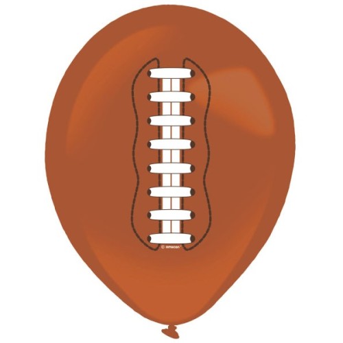 Sport Touchdown American Football Balloon, 6 pcs 11 inch (27.5 cm)