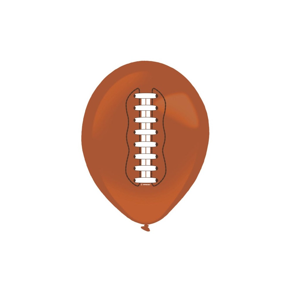 Sport Touchdown American Football Balloon, 6 pcs 11 inch (27.5 cm)