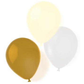 Colour Gold Brush Gold balloon, 8 pieces 10 inch (25.4 cm)