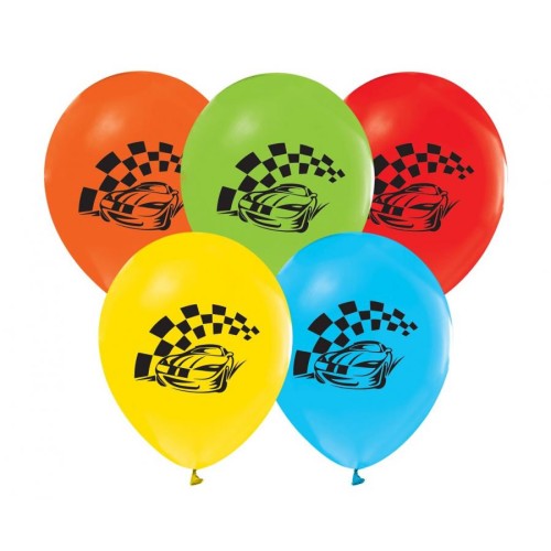 Car Racing Race balloon, 5 pcs 12 inch (30 cm)