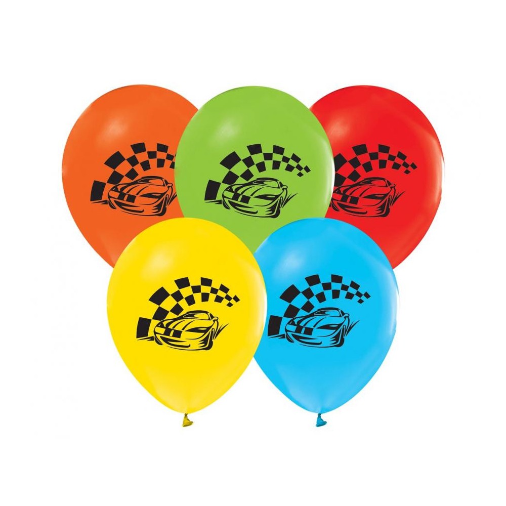 Car Racing Race balloon, 5 pcs 12 inch (30 cm)