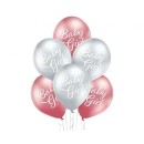Baby Girl Glossy balloon, 6 pcs 12 inch (30cm)