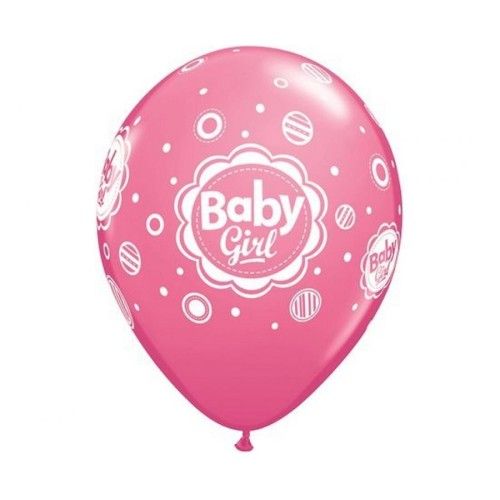 Baby Pink Mix Girl Balloon, pack of 6, 11 inch (28 cm)