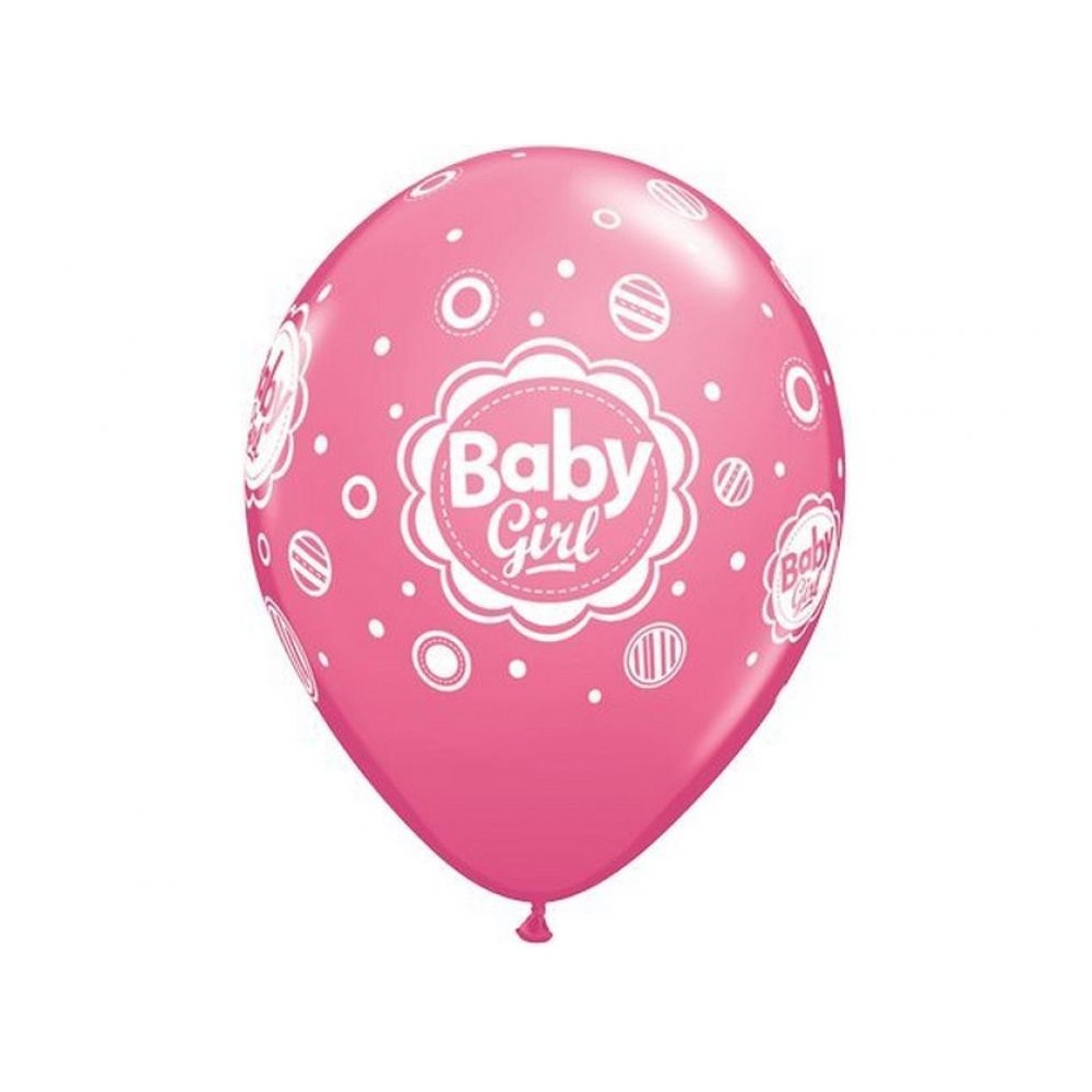 Baby Pink Mix Girl Balloon, pack of 6, 11 inch (28 cm)
