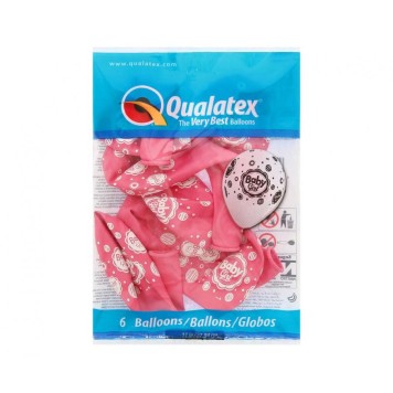 Baby Pink Mix Girl Balloon, pack of 6, 11 inch (28 cm)