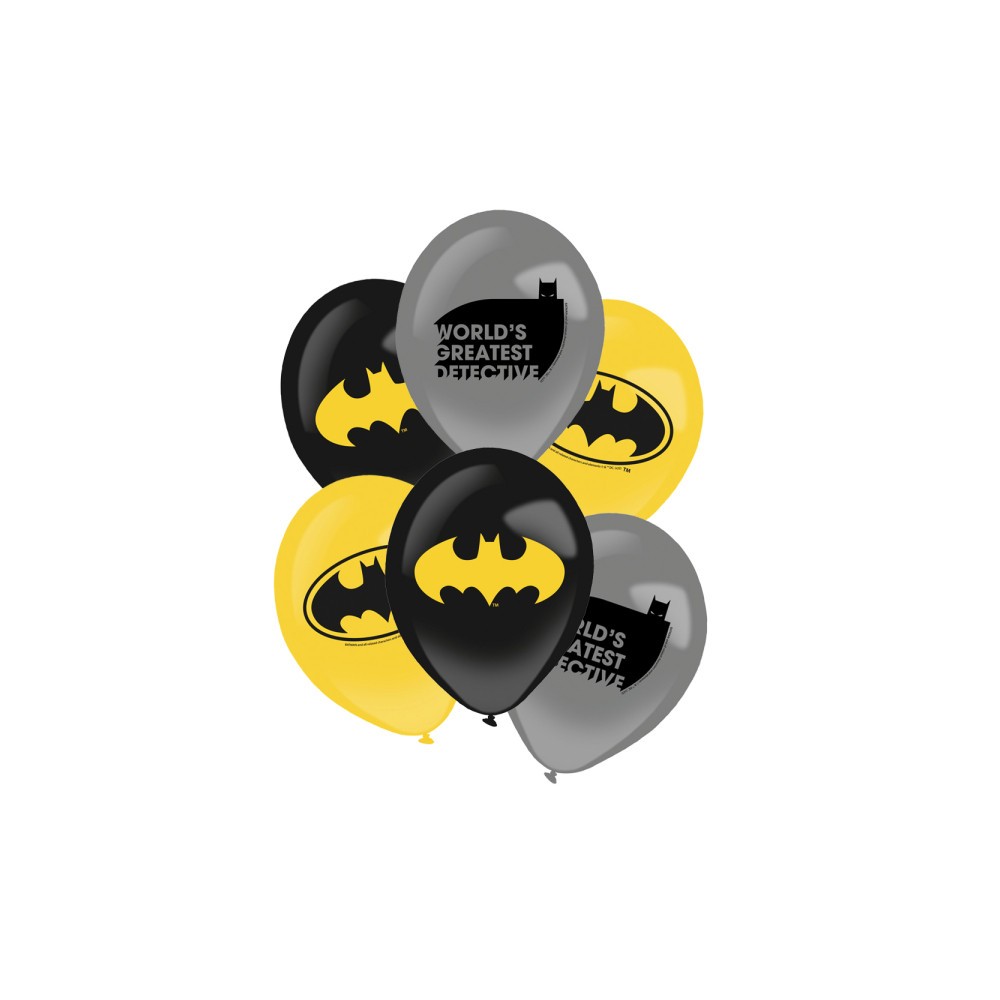 Batman balloon, 6 pcs 11 inch (27.5 cm)